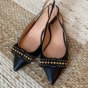 J. Crew Leather Slingback Flats